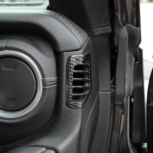 JeCar لـ JL Dash غطاء فتحة التهوية الجانبية ملحقات داخلية لسيارة 2018-2023 Jeep Wrangler JL JLU & Unlimited، لـ 2020-2023 Gladiator JT (فضي) in Saudi Arabia