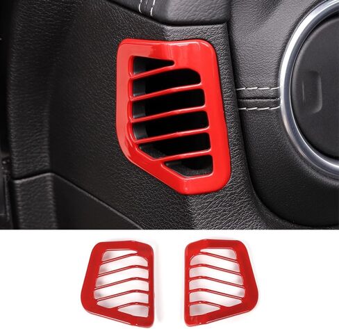 JeCar لـ JL Dash غطاء فتحة التهوية الجانبية ملحقات داخلية لسيارة 2018-2023 Jeep Wrangler JL JLU & Unlimited، لـ 2020-2023 Gladiator JT (فضي) in Saudi Arabia