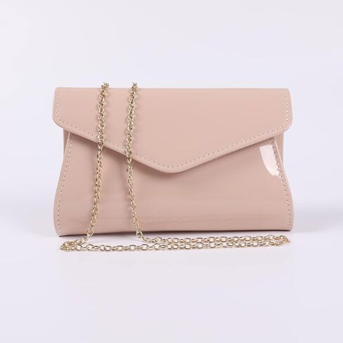 Fashion Glossy Envelope Faux Patent Leather Clutch Evening Bags for Women Wedding Formal Prom Handbag in Saudi Arabia