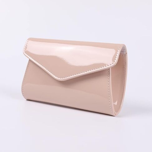 Fashion Glossy Envelope Faux Patent Leather Clutch Evening Bags for Women Wedding Formal Prom Handbag in Saudi Arabia