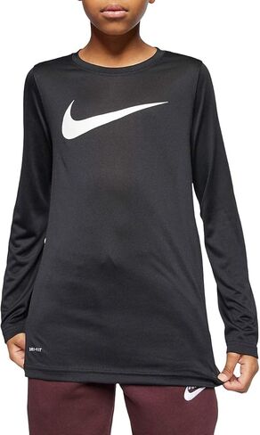 Nike Boys Legend Long Sleeve Athletic T-Shirt (Sky Blue, Youth - Medium) in Kuwait