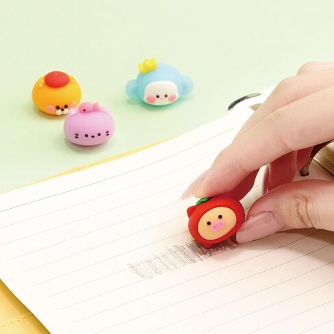 12 قطعة ممحاة لطيف الكرتون الباندا ممحاة Kawaii ثلاثية الأبعاد ممحاة قلم رصاص للطلاب الفتيات اللوازم المكتبية المدرسية (الباندا) in Kuwait