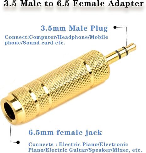 3.5mm to 1/4 Adapter and 1/4" to 1/8" Female Jack Audio Adapter 1/4 to 3.5mm Stereo Audio Adapter Jack Plug for Headphone （4pack） in Saudi Arabia