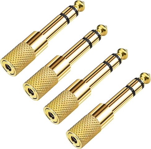 3.5mm to 1/4 Adapter and 1/4" to 1/8" Female Jack Audio Adapter 1/4 to 3.5mm Stereo Audio Adapter Jack Plug for Headphone （4pack） in Saudi Arabia