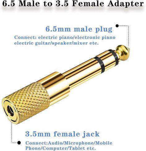 3.5mm to 1/4 Adapter and 1/4" to 1/8" Female Jack Audio Adapter 1/4 to 3.5mm Stereo Audio Adapter Jack Plug for Headphone （4pack） in Saudi Arabia