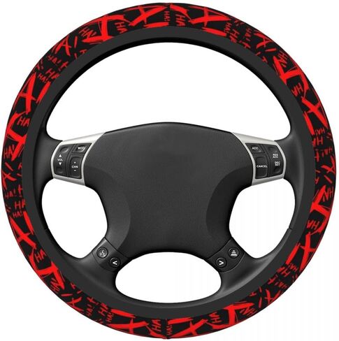 Thickened Cartoon Funny Anime Pattern Steering Wheel Cover for Women Men, Anime Car Accessories Decor, Universal 15 Inch Anti-Slip Neoprene Auto Steering Wheel Covers Protector (Style 3) in Saudi Arabia