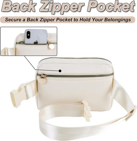 هدايا عيد ميلاد للفتيات بعمر 4 5 6 7 8 9 10 11 12 13 عامًا، حقيبة فاني باك عبر الجسم وحقيبة حزام وحقيبة مجوهرات للسفر منظم صندوق مجوهرات صغير للنساء أشياء لطيفة | كريم، أ in Kuwait