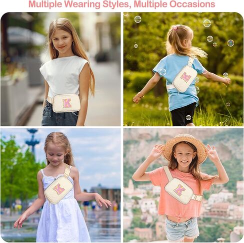 Basumee Fanny Pack للفتيات حقيبة حزام مبطنة على شكل قلب وحقائب كروس مع حقيبة خصر بسحاب ناعم للنساء المراهقات، وردي، A in Kuwait