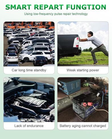 شاحن بطارية 12 فولت 6 أمبير شاحن هزيل ذكي لبطارية السيارة شاحن بطارية سيارة محمول 12 قدم 8 مراحل للحفاظ على بطارية السيارة مع تعويض درجة الحرارة لجزازات العشب ببطارية الرصاص الحمضية in Kuwait