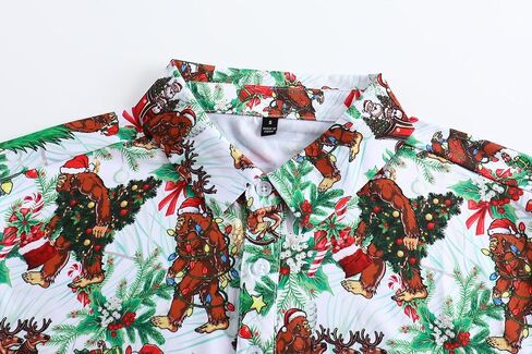 Christmas Shirts for Men Short Sleeve Santa Claus Funny Christmas Golf Polo Shirts in Saudi Arabia