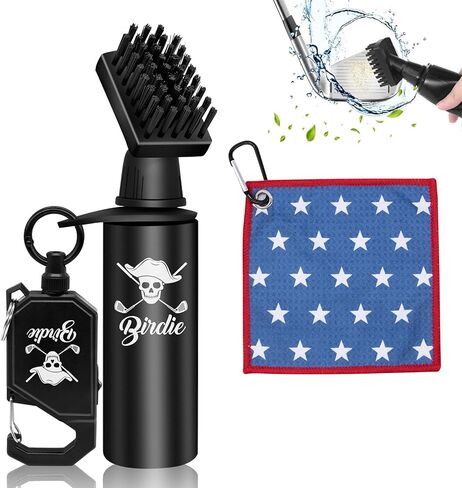 Montela Golf Club Cleaner Brush Golf Water Brush with Mini Towel Golf Brush Cleaning Golf Club & Ball Golf Club Cleaner Kit Golf Accessories for Gift for Men/Women in Saudi Arabia