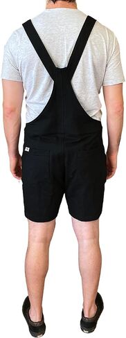 Swovie Shorts UPGRADED Unisex Sweatpants Bib Overalls Shorts for Men & Women, Midnight Black, 3X-Large, Max Comfort, Organic Cotton Blend in Saudi Arabia