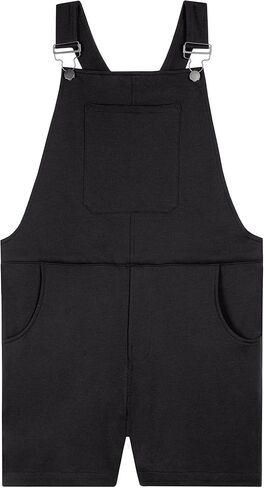 Swovie Shorts UPGRADED Unisex Sweatpants Bib Overalls Shorts for Men & Women, Midnight Black, 3X-Large, Max Comfort, Organic Cotton Blend in Saudi Arabia