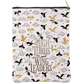 Fourth Wing Inspired Book Sleeve Dragon Rider Book Cover Basgiath War College Gift High Lords and Wingleaders Gift for Bookish (LordsWingleadersBS)