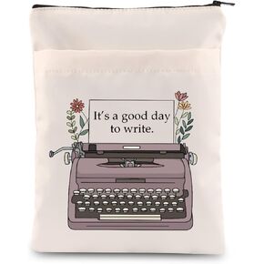 MAOFAED Book Sleeve for Journalist Writer Book Cover Book Pouch with Pocket for Teen Adult Writing (to Write booksl)