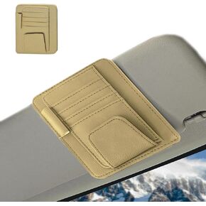 Visor Organizer, Car Sun Visor Organizer, Visor Storage Pouch Holder with Multi-Pocket Net Zippers, Auto Car Visor Pocket Car Interior Accessories Universal for Cars, SUVs, Trucks
