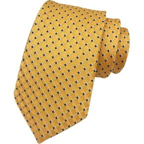 Secdtie Men Classic Stripe Geometry Jacquard Woven Tie Microfiber Formal Necktie