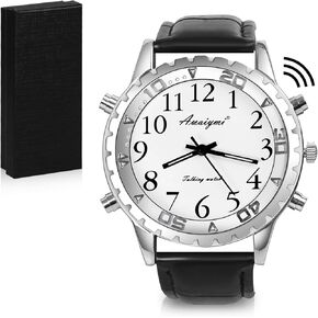 Talking Watch English Talking Watches for The Blind with American Accent Voice,Big Numbers Watch for Visually impaired, Elderly or Blind People (Black)