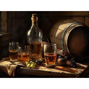 Betepefet DIY 5D Diamond Art Kits Painting for Adults Whiskey Cigar with Black and White Backgaroud Vintage Western (1) 30x40cm/11.7x15.8inches