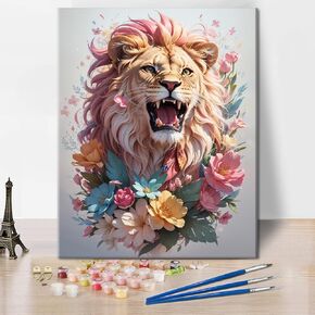 Rebotipy Paint by Numbers Colored Eyes Paint by Numbers Kit for Adults Canvas Eye Paint by Numbers Adults Craft for Home Decor Canvas Painting Kit with Brushes and Pigment 16x20 Inch Without Frame