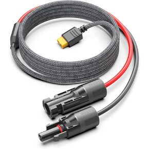 Solar Connector to XT60 Adapter Extension Cable Solar Panel 60W 110W 160W 220W 400W, Compatible with Anker PowerHouse ECOFLOW River Delta Rockpals Portable Power Station Solar Generator 11Ft