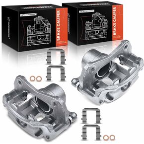 A-Premium Disc Brake Caliper Assembly with Bracket Compatible with Select Hyundai and Kia Models - Forte/Forte Koup 2010-2013, Elantra, Forte5, L4 2.0L - Front Driver and Passenger Side, 2-PC Set