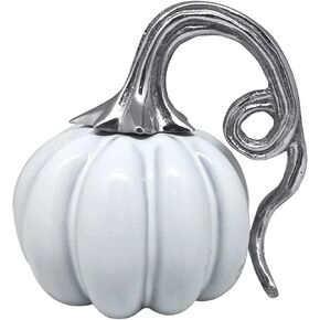Mariposa Ceramic Heirloom Small Pumpkin with Metal Stem, 6371