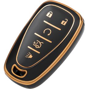 OFFCURVE for Chevy Car Key Fob Cover Case Full Car Key Shell Car Accessories Remote Key Protector Compatible with Chevrolet Equinox Malibu Camaro Traverse 5-Button Smart Key, Pink/Pattern Random in Kuwait