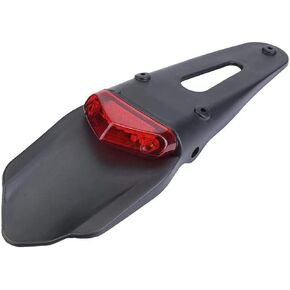 Motorcycle Brake Tail Lights LED Assemblies Sport Light Rear Fender License Plate Lights For Dirt Bike (Red)