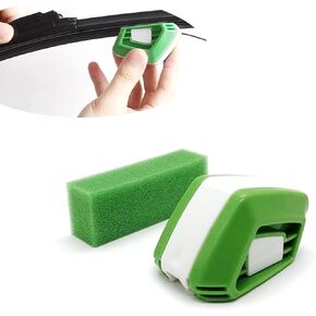 Pack-1 Car Windshield Wiper Regroover, Waterproof ABS Vehicle Windshield Wiper Repair Tool Replacement Part, Portable Cleaning Car Wiper Maintenance Restorer, for Trucks, SUVs, Cars (Green)