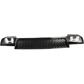 JX Racing*الملحقات*الأداء متوافق مع 2007 2008 2009 2010 2011 2012 2013 GMC Yukon/Yukon XL 1500 الشبكة الأمامية العلوية والسفلية ومجموعة غطاء محرك السيارة باللون الأسود 3 قطع