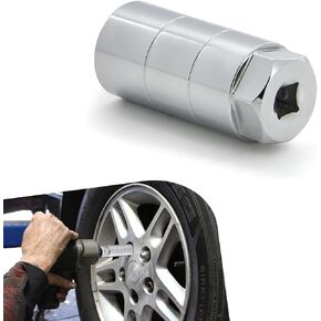 1 PC Car Oil Pressure Sensor Switch Socket, Hexagonal Design Oil Pressure Sending Socket, Automobile Oil Pressure Switch Disassembly Sleeve Socket, Universal for Most Cars (Silver)
