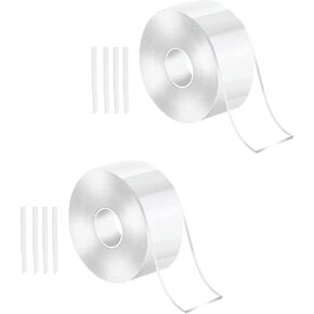 2Pcs Transparent Creative Nano Tape Bubbles, DIY Multiple Play Methods Intellectual Development Nano Tape Kneading Toys, Double Sided Nano Tape Elastic Bubble DIY Craft Kit, Party Supplies, Bubbles