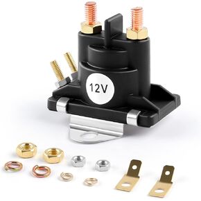 2Pcs Starter Solenoid 12V Power Trim Solenoid Switch for MerCruiser Stern Drives Mercury Mariner Outboard Motors 35-275 HP 89-818864T 89-96158 89-96158T 89-846070 89-94318 89818864T 89846070