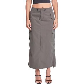YMI Jeans Women's Midi Cargo Parachute Skirt