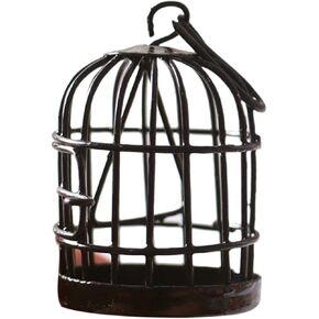 Black Miniature Doll House Birdcage Ornament Model Home Desktop Decor Gift,Miniature Doll House Furniture and Accessories