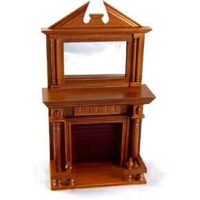 Aztec Imports, Inc. Dollhouse Miniature Mirrored Mantel Fireplace