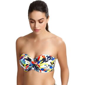 Panache Swim Women's Standard Anya Riva Twist Bandeau Bikini Top, Floral Print, 32GG