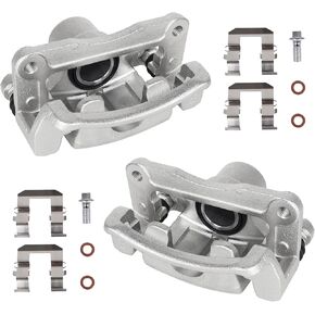 KUSATEC 18B5040 18B5041 Rear Disc Brake Caliper with Bracket fit for Chevy Captiva Sport 08-15/Equinox 07-17;GMC Terrain 2010-2017;Pontiac Torrent 2007-2009;Saturn Vue 2008-2010; Both Left and Right