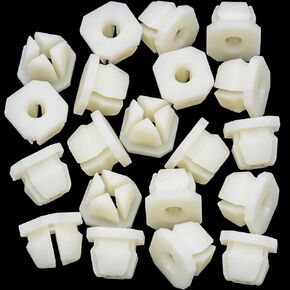 Rexka 20ps Nylon Grill Screw Nuts #8 Screw Size for GM 3893980 Chrysler Chevy 1967-on