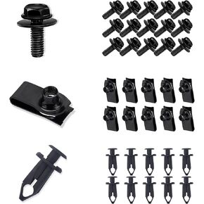 35PCS Car Engine Cover Clips Fasteners,Screw & Bolt Assortment Sets for Splash Shield Bumper Guard Under Car,Car Push Retainer Clips Compatible with Infiniti G35 G37 G37X Nissan