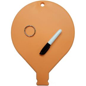 Large ORANGE Key Tag, includes Key Ring & Permanent Marker, Never Lost Key Ring, Key Chain, Large Key Ring Holder