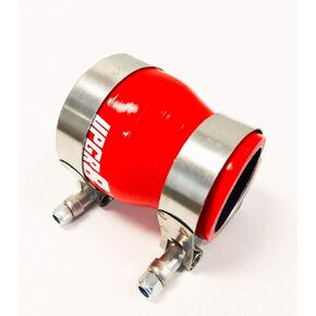 Upgr8 Universal 4-Ply عالي الأداء 1.75 بوصة إلى 2.5 بوصة خرطوم سيليكون مقرنة مستقيمة 45 مم إلى 63 مم + مشبك مسمار T (1.75 بوصة - 2.5 بوصة أحمر) in Kuwait