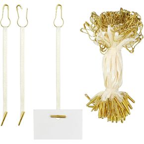 4.5 Inch 500pcs Hang Tag String Silks and Satin Strings, Safety Pin and Barb Fasteners for Clothing Hang Tags (Black)