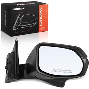 A-Premium Right Passenger Side Power Door Mirror - Compatible with Honda HR-V HRV EX EX-L 2016 2017 2018 - Heated Manual Folding Black Outside Rear View Mirror w/Turn Signal Light w/Camera