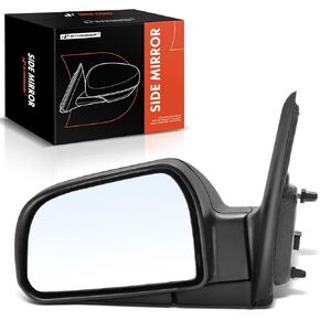 A-Premium Driver Side Power Door Mirror - Compatible with Hyundai Tucson 2005 2006 2007 2008 2009 - Heated Manual Folding Black Outside Rear View Mirror