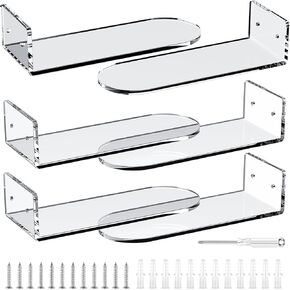 Floating Shoe Shelves for Wall-6 Pack Sneaker Shelves-Levitating Shoe Display Stand Acrylic Sneaker Wall Hanger,Shoe Organizer Holder Wall Mount for Sneaker Collection Shoe Box