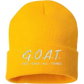 ALLNTRENDS God Over All Things Beanie Hat Christian Warm Winter Cap