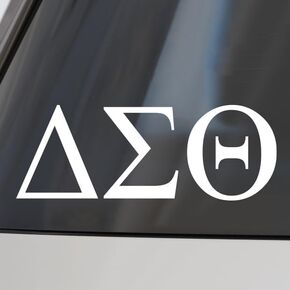 Sorority Shop Delta Sigma Theta Car Decal Sticker- Greek Letters Design, Officially Licensed Delta Sigma Theta Sorority Window Sticker