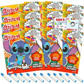 Disney Lilo and Stitch Imagine Ink Coloring Book Set for Girls Boys - 12 No Mess Magic Ink Activity Books with Stickers, Door Hanger (Stitch Mess Free Party Supplies)